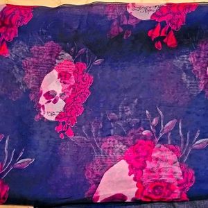 Skull scarf with Alexander McQueen branding